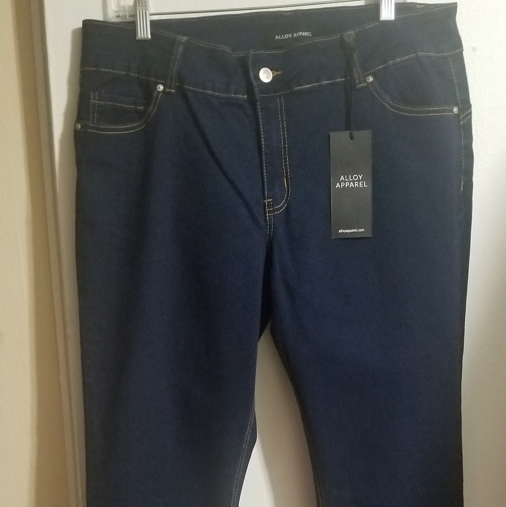 Enhanced booty jeans, dark blue